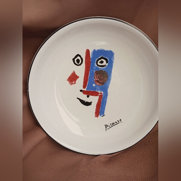 PICASSO 1996 Large Ceramic Bowl Living Face 1963 PP-6 Masterpiece Edition- - Picture 1 of 7